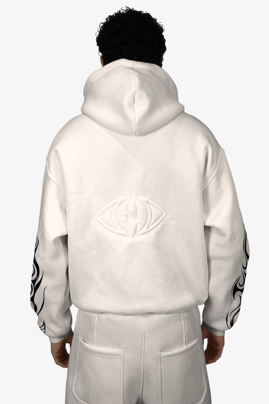 World Zip-up Hoodie - White