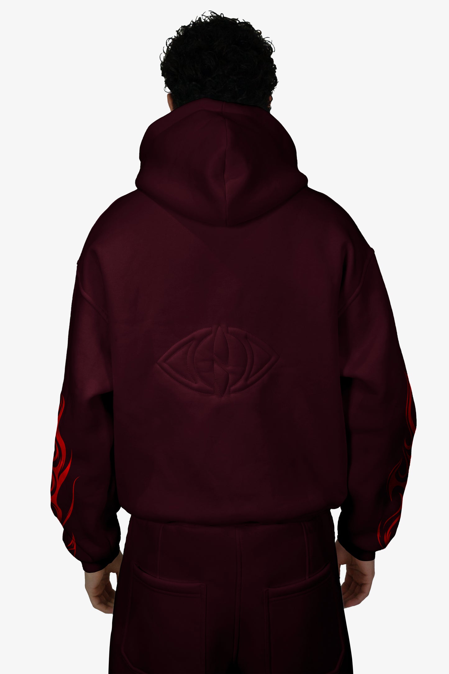 World Zip-up Hoodie - Bordeaux
