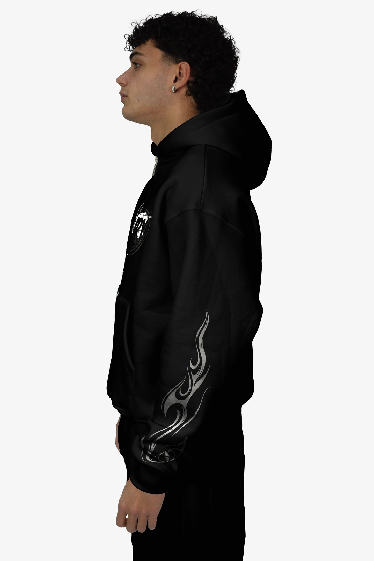 World Zip-up Hoodie - Black