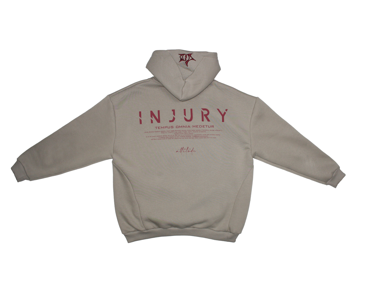 Hoodie "Box Logo" Beige