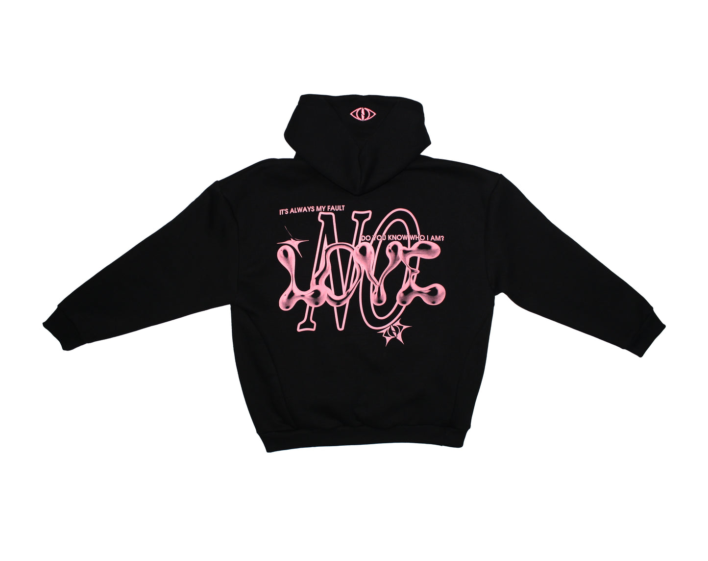 Hoodie "No Love" Nero