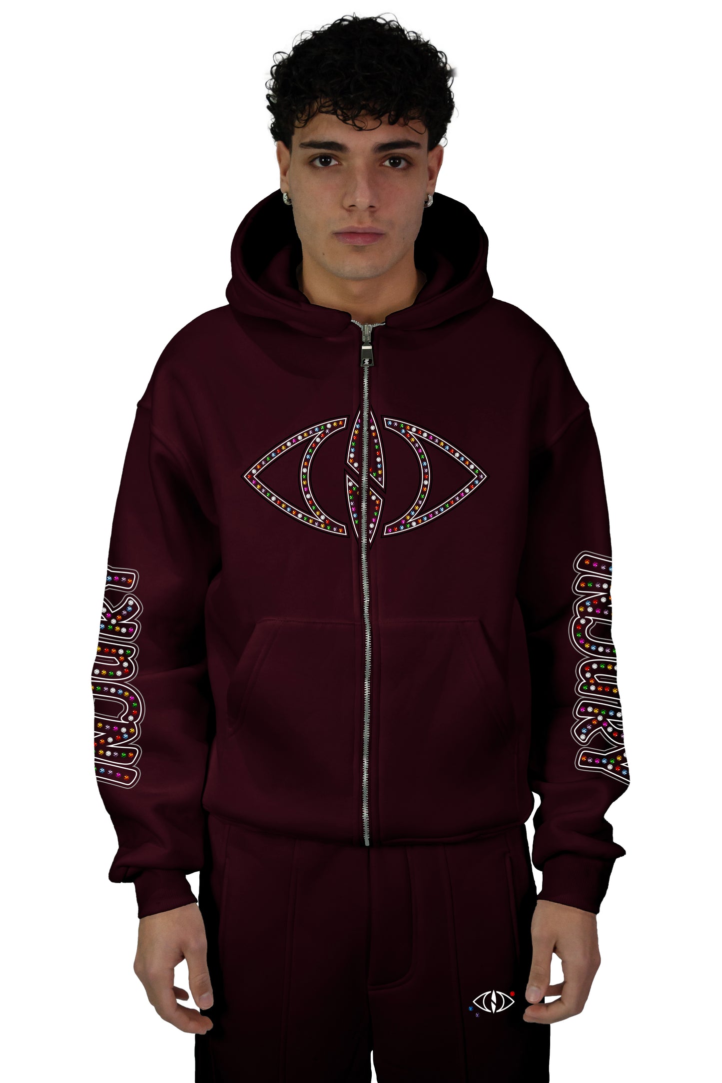 Diamond Zip-Up Hoodie