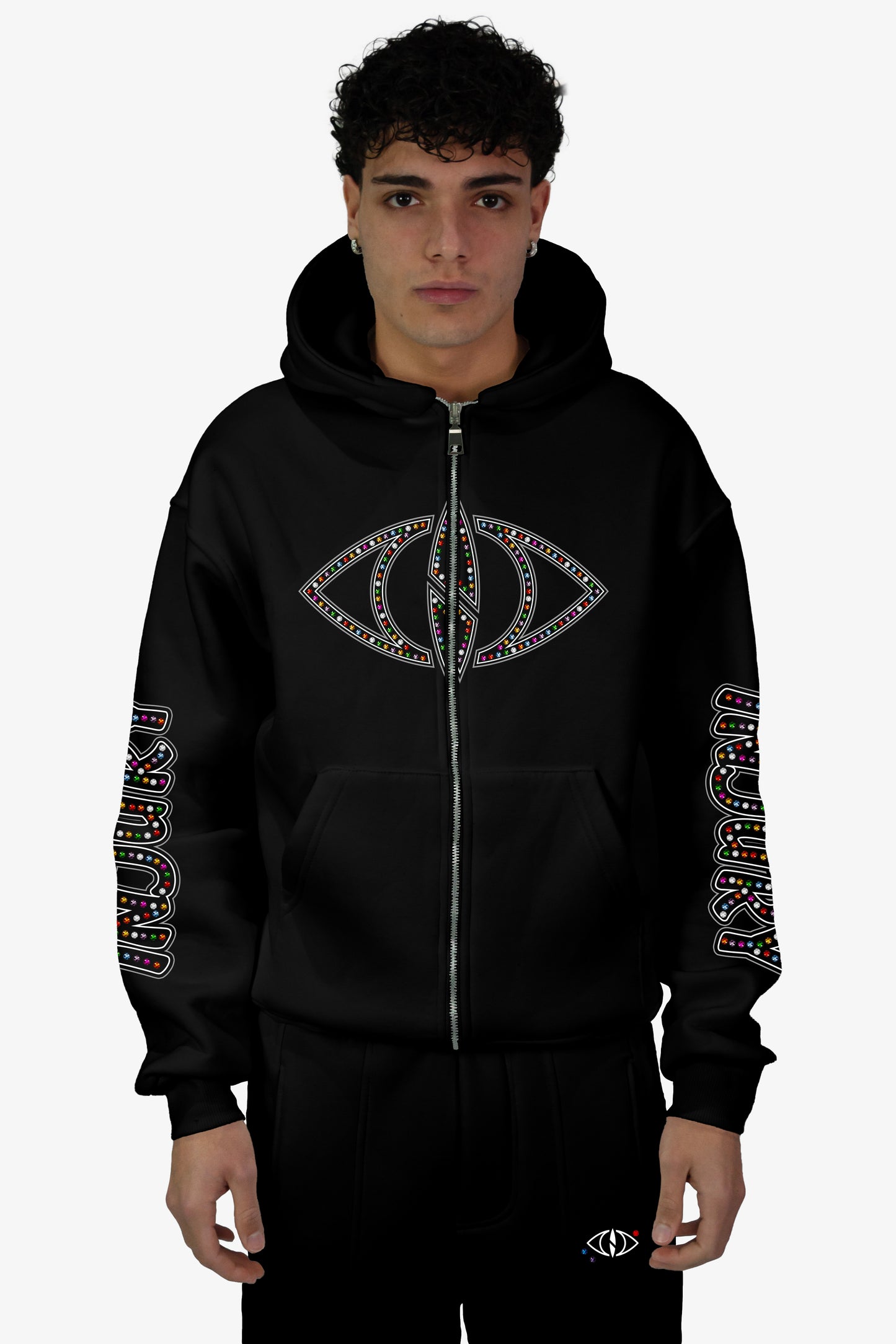 Diamond Zip-Up Hoodie