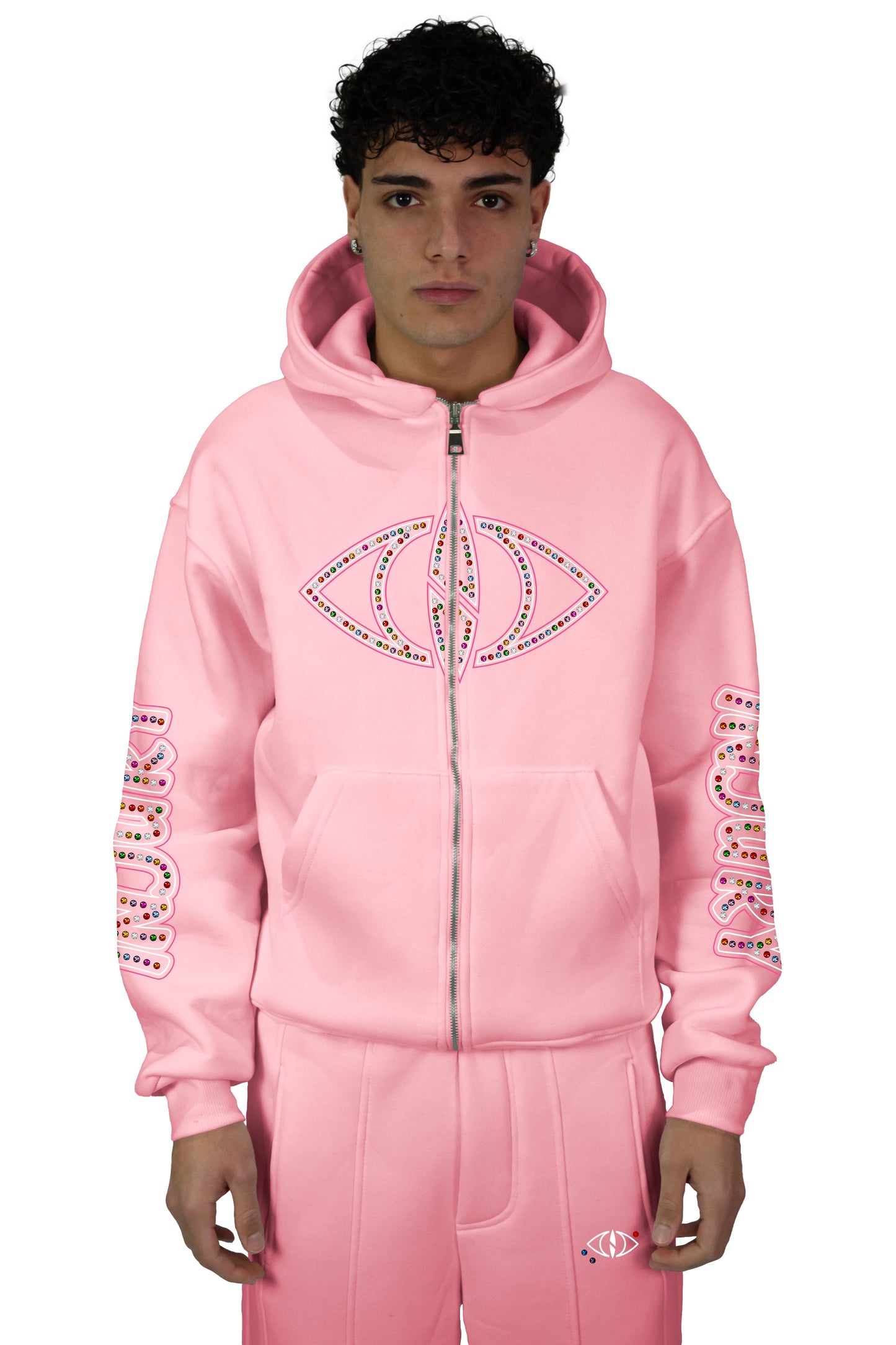 Diamond Zip-Up Hoodie