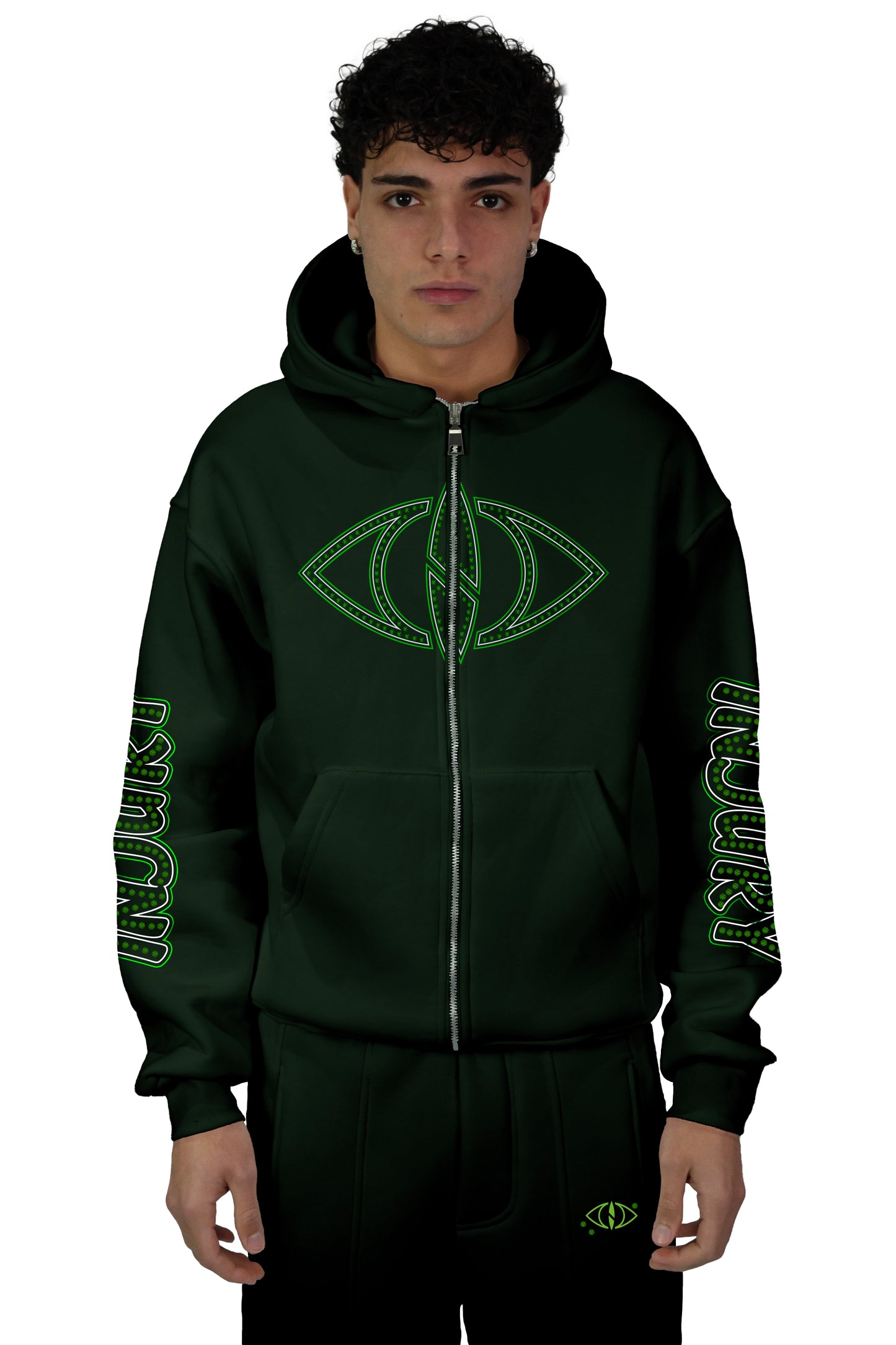 Diamond Zip-Up Hoodie