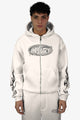 World Zip-up Hoodie - White