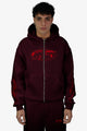 World Zip-up Hoodie - Bordeaux