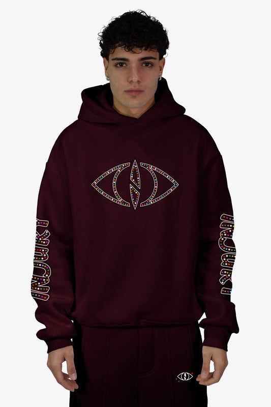 Diamond Hoodie - Bordeaux