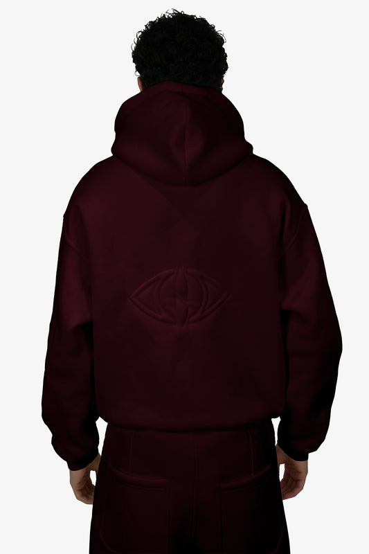 Wired Zip-Up Hoodie - Bordeaux