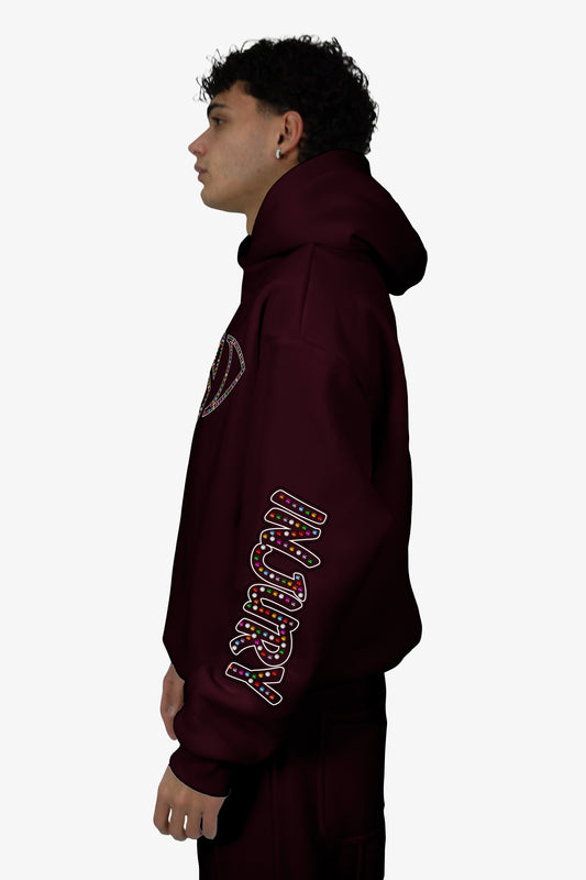 Diamond Hoodie - Bordeaux