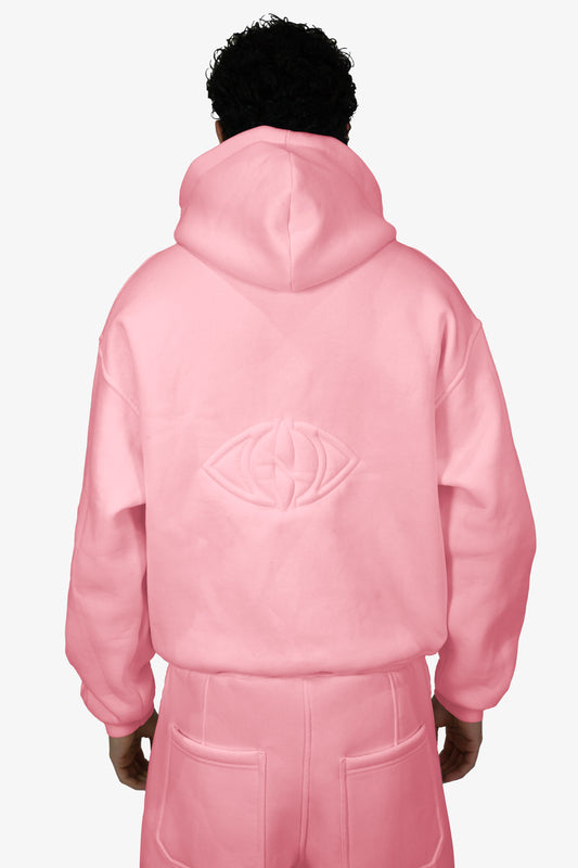 Wired Zip-Up Hoodie - Baby Pink