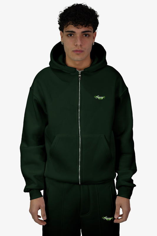 Wired Zip-Up Hoodie - Green