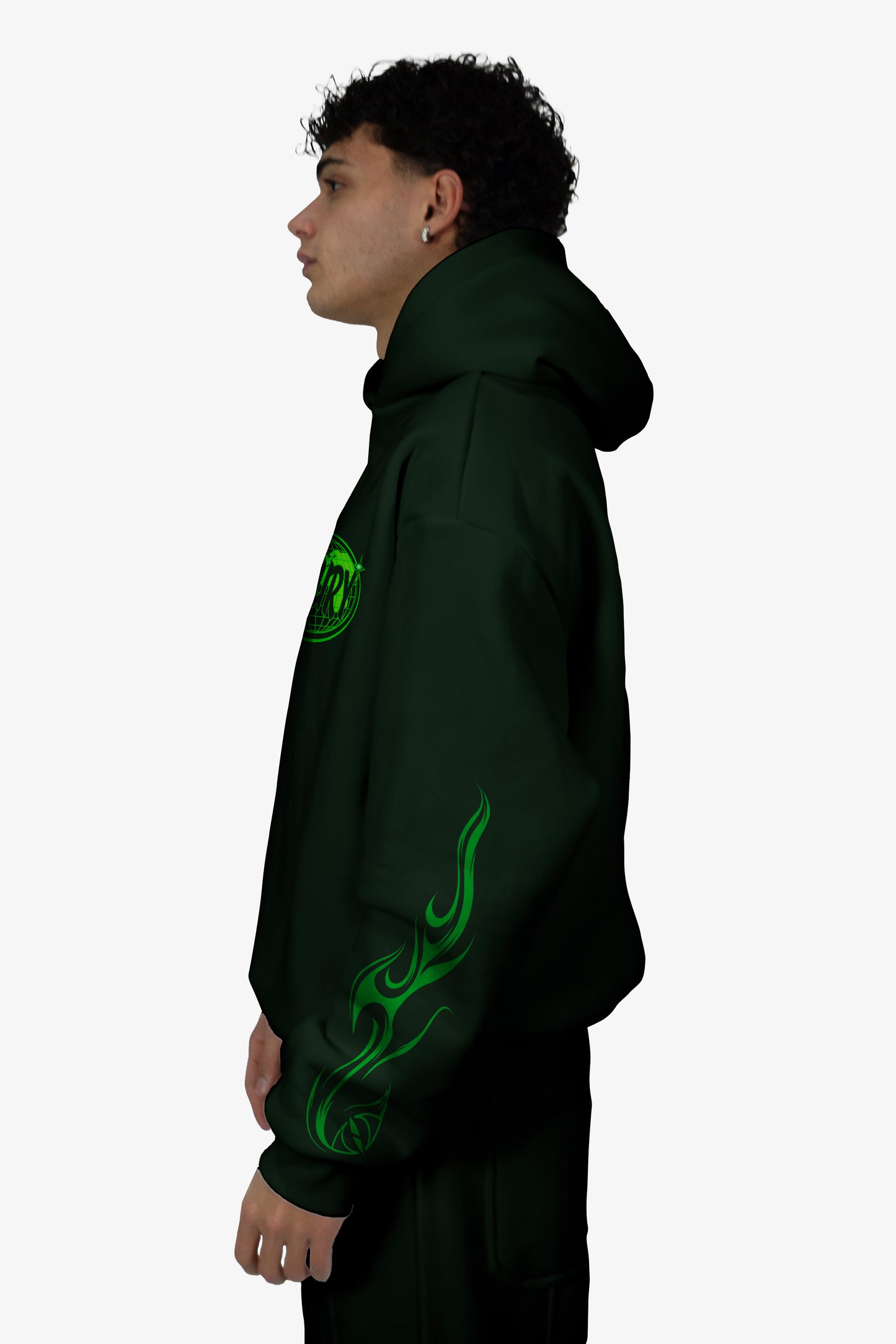 World Boxy Hoodie - Green