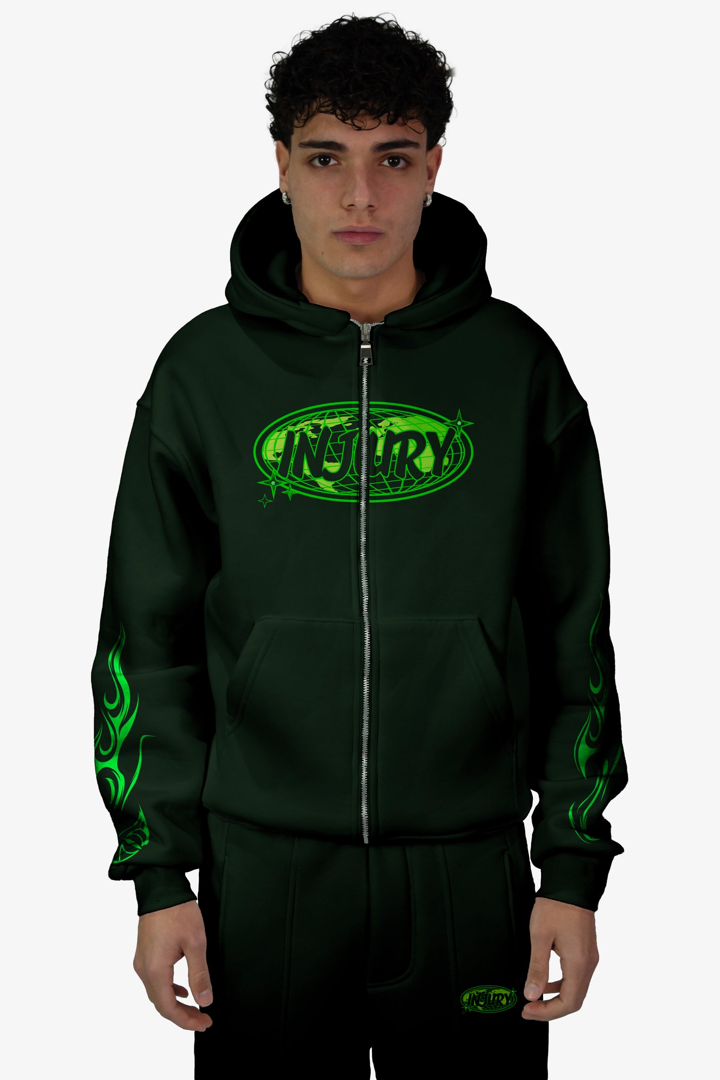 World Zip-up Hoodie - Green