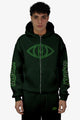 Diamond Zip-Up Hoodie - Green