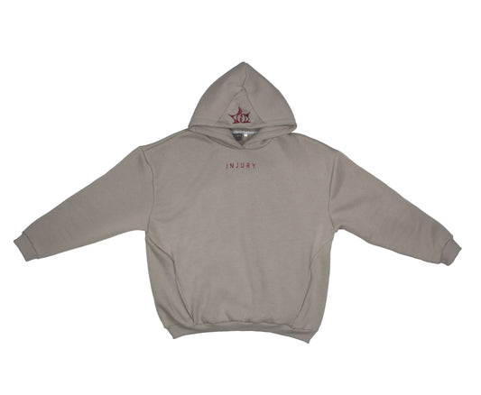 Hoodie "Box Logo" Beige