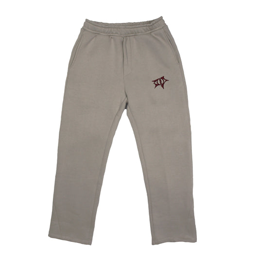 Men's tracksuit pants Beige/Bordeaux