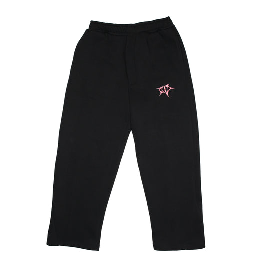 Female tracksuit pants Nero/Rosa